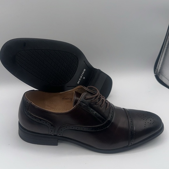 Men’s Masimo Ny Size 9 Brown Leather Slip On Loafers NWOT - Picture 6 of 7